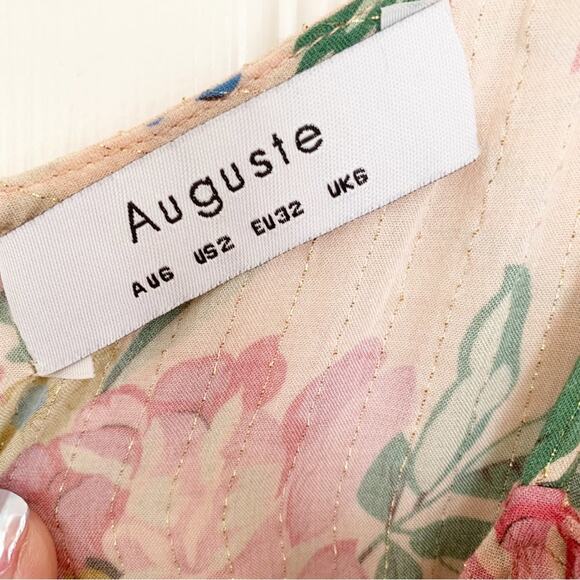 REVOLVE Auguste The Label Blush Delilah Bloom Pintuck Jumpsuit Size 2 - Picture 6 of 8